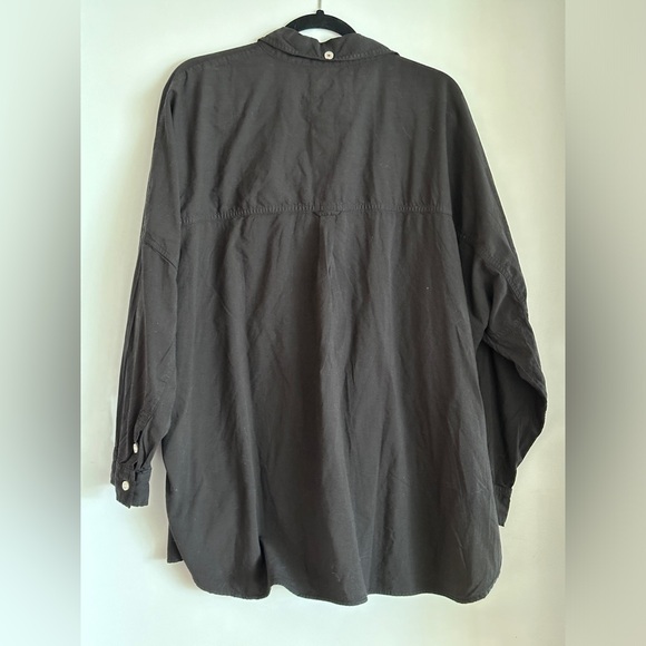 American Eagle Go Big Oversized Shirt - Black NWT - Picture 8 of 8